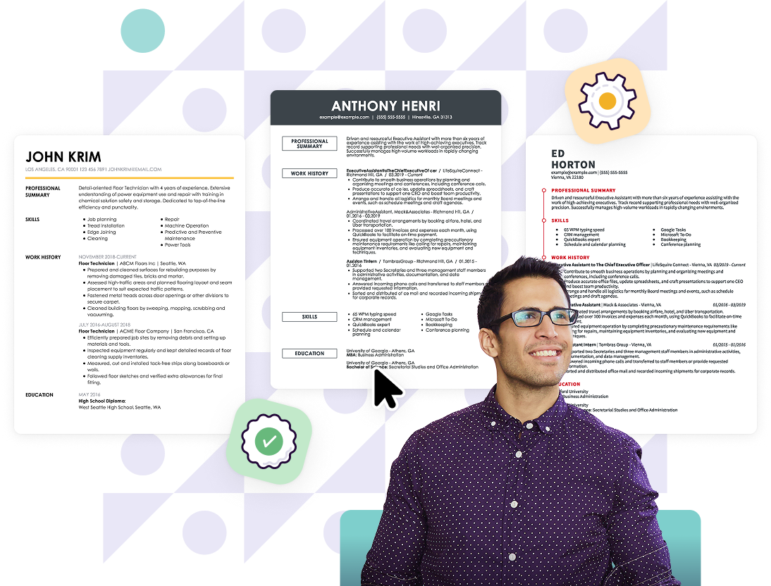 Monster Professional Resume Templates hero 1